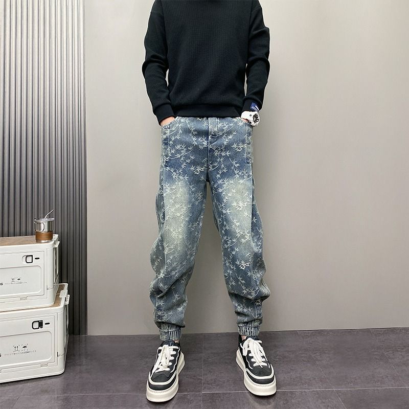 Men's Carrot Pants Spring New Arrival 2026 Jogger Style Casual Jeans Unique Design Hot Selling_mkmklike.com