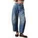 Women’s Loose Fit Wide Leg Jeans – Mid-Low Waist Washed Denim Pants In Greyish/Bluish/Dark Blue/Black (XS-XL)_mkmklike.com