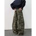 Men's Clothing Military Camo Cargo Jeans – Unisex Baggy Streetwear Pants With Multi-Pockets & Retro Washed Denim For Men & Women_mkmklike.com