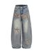 Retro High-Waist Flared Jeans – Leopard Print & Sickle Cut For Unisex Streetwear (Sizes S-XXXL)_mkmklike.com