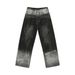 EF JEANS | 2024 New Product, High Street Tide Black And Gray Gradual Change Personality Micro-straightforward Washed Jeans Trousers_mkmklike.com