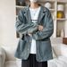 Vintage Washed Ripped Loose Suit Collar Denim Jacket_mkmklike.com