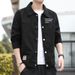 Suede Spring Autumn, Casual Fashion Label Denim, New Handsome And Versatile Jacket For Men In Loose Fitting Clothes_mkmklike.com