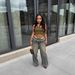 Women's Clothing Women's Denim Stitching Multi Layer Washing And Dyeing Stretch Denim Four Seasons Trousers_mkmklike.com