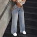 Women's Clothing Mid Waist Strap Design Jeans_mkmklike.com