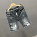 Men's Slim Fit Denim Shorts Trendy Ripped And Distressed Five Point Korean Style mid Length Versatile Thin Summer Shorts_mkmklike.com