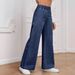 Summer Fashion Flowy Jeans for Women Retro Versatile Long Trousers European American Style Hot Selling Cross Border Denim_mkmklike.com