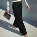Women's Black Wide Leg Jeans Fashionable Design Casual Style Perfect For Autumn Available_mkmklike.com