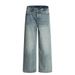 Distressed Washed Denim Wide-Leg Men's Versatile Loose Dad American Style Frayed Straight-Leg Pants_mkmklike.com