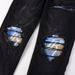 Men's Clothing American Street Black Ripped Jeans Men's Elastic Slim Washed Fashion Trend All Match Jeans 1341_mkmklike.com