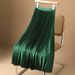 Women's Clothing Solid color high-grade satin pleated skirt large size versatile skirt_mkmklike.com