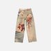Men's Mid Low Waist Baggy Jeans, European American Street Style Fashion Bear Graffiti Printed Denim Pants Ins Style_mkmklike.com