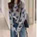 Chicco 2025 Autumn New Korean Style Versatile Heart Long Sleeve Knitted Sweater Slimming Wide Leg Jeans Two-Piece Set For Women_mkmklike.com