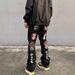American Street Style Heavy-duty Washed Embroidered Jeans For Men, Trendy Hip-hop Straight-leg Slim-fit Pants_mkmklike.com