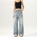LKTM Washed Light Color Jeans Loose Fit Flared Pants Midweight Polyester Versatile Men's And Women's Wear American High Street Style_mkmklike.com