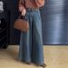 Trendy Straight-leg Jeans For Women, Summer Loose Fit, Petite Retro High-waisted, Drapey, Slimming, Wide-leg, Long_mkmklike.com