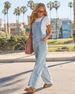 K Wide Leg Denim Overalls, Casual Slimming Jumpsuit, Women's Clothing Style_mkmklike.com
