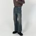 Nordmann Straight-Leg Jean Men European American Style Vintage Wahed Caual Pant New Looe Wide-Leg Handome Long_mkmklike.com