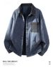 Uique Desig Hog Kog-style Retro Color-block Deim Jacket, Ew Sprig 2026 Plus-size Tur-dow Collar Jacket For_mkmklike.com