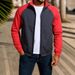 Men's Casual Jacket For Foreign Trade, New Autumn Trendy Brand, Stand-up Collar, Color-blocking, Versatile Jacket, Men's_mkmklike.com
