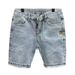 Summer Men's Handsome Washed Streetwear Denim Shorts Over Knee Straight Capris Loose Denim Shorts For Men Fashion Sweatpant_mkmklike.com