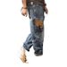 American Retro Loose Versatile Tooling Jeans Men's New Blue Old Multi-pocket Trendy Versatile Harlan Pants_mkmklike.com