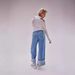 Women's Clothing Retro Washed Mid Waist Slim Curling Loose All Match Straight Jeans_mkmklike.com