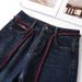 Slimming Winter Fleece-Lined Straight Leg Jeans – High Waist Stretch Denim Pants With Wide Leg Comfort For Women_mkmklike.com