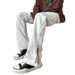 Nordmann Men's Flared Jeans American High Street Vibe Style Zipper Split Casual Autumn Winter Loose Straight Long Pants_mkmklike.com