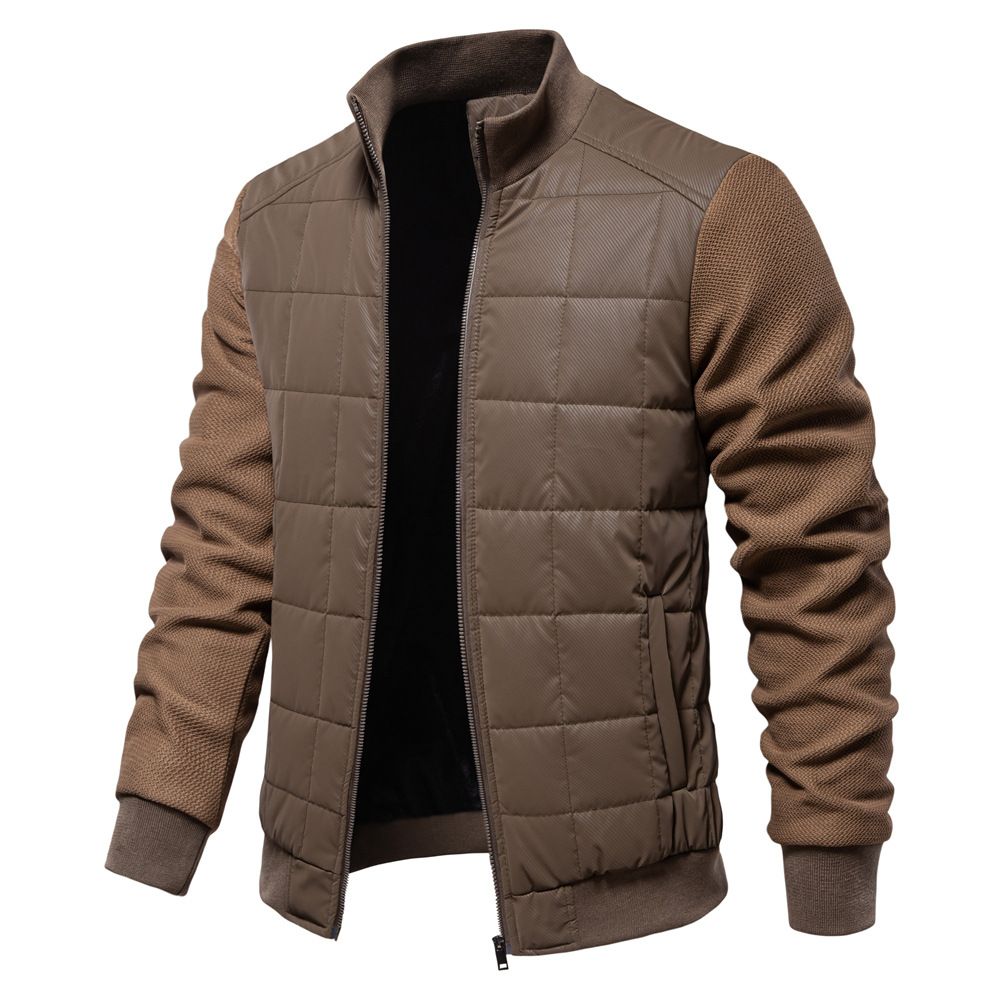 2024 Autumn Winter Stand Collar Export New Casual Jacket Fashion American Style Patchwork Men's Clothing_mkmklike.com