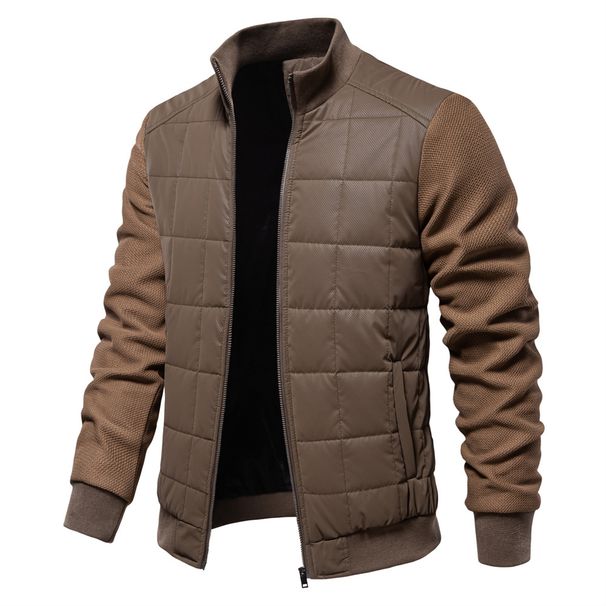 2024 Autumn Winter Stand Collar Export New Casual Jacket Fashion American Style Patchwork Men's Clothing_mkmklike.com