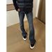 Men's Distressed Washed Jeans – High Street Clean Fit Straight Leg Denim Pants With Vintage Stretch (Blue) – Retro Slim Fit Trousers For Tall Guys_mkmklike.com
