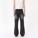 Men's Clothing Retro Washed Flared Jeans For Men High Street Trendy Brand Loose Straight Leg Versatile Wide Leg Pants_mkmklike.com