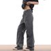 Unisex High Street Cargo Jeans – Multi-Pocket Loose Straight Fit, Retro Cleanfit Style For Men & Women_mkmklike.com