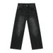 Men's Clothing Nirben Denim | American Jeans Men's Retro Washed Lightning Crack Trendy High Street Loose Straight Wide Leg_mkmklike.com