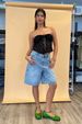 Women's Clothing New Products Trendy Women's Denim Shorts Fashionable And Casual Straight 5 Point Denim Shorts_mkmklike.com