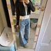 Summer American Retro Washed Blue Distressed Curved Knife Jeans Women's Loose Fit Slimming Straight Leg Wide Leg Floor Length Pants_mkmklike.com