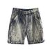 Men's Clothing Summer Beggar Hole Denim Shorts Men's Straight Slim Retro Light Color Versatile Handsome Casual Five Point Pants Men_mkmklike.com