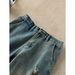 Men's Clothing Men's Retro Blue Shark Gill Ripped Jeans High Street Style Summer Wide Leg Straight Trousers_mkmklike.com