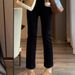 Black Straight-Leg Jeans For Women, Fleece-Lined, New Spring And Autumn Style, Plus Size, High Waist, Slimming, Short,_mkmklike.com