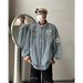 Loom Men's Denim Spring Autumn Washed Vintage Stylish High-end Design Trendy Brand European American Streetwear Bomber Jacket_mkmklike.com