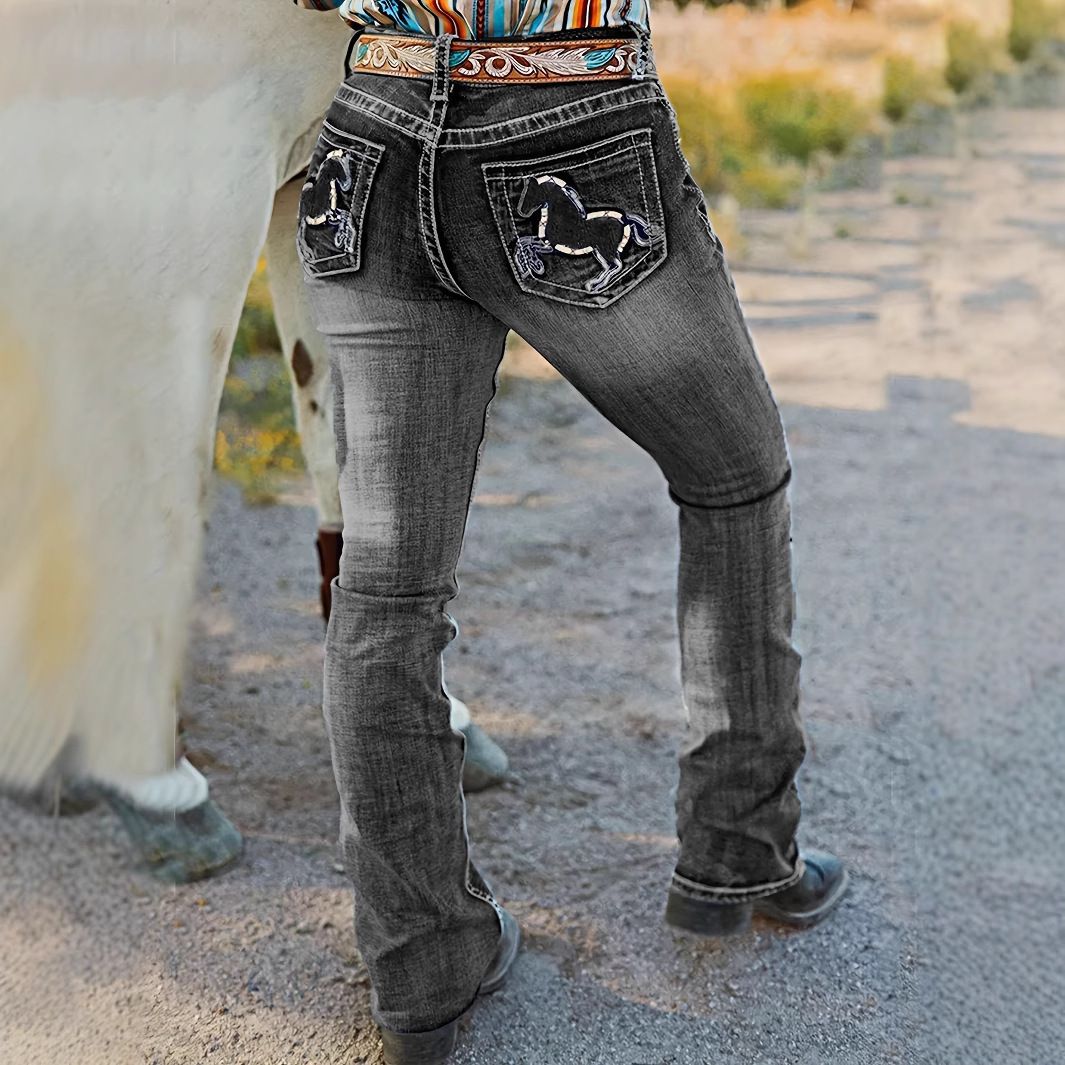 Women’s Low Waist High-Stretch Jeans – Slim Fit Embroidered Denim Pants (Light Blue/Greyish, S-2XL)_mkmklike.com