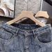 Retro Loose Fitting Cargo Denim Shorts For Men Summer Trendy Style Thin Straight Leg Five Point Pants Cool And Edgy_mkmklike.com