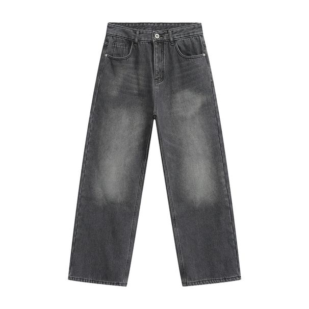 Men's Clothing Retro Vibe Style Plus Velvet Straight Wide Leg Jeans Casual_mkmklike.com