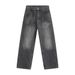 Men's Clothing Retro Vibe Style Plus Velvet Straight Wide Leg Jeans Casual_mkmklike.com