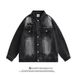 Loom Spring Autumn New European And American Hip-Hop Vintage Embroidered Distressed Denim Jacket For Men, Trendy Loose Casual_mkmklike.com