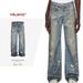 Unisex High Street Straight Leg Jeans With Laser 3D Print Digital Design - Cotton Denim Pants For Men & Women_mkmklike.com