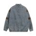 Jiayi Ku Men's Autumn/Winter New American Laundry Workwear Cowboy Half Open Collar Jacket_mkmklike.com