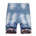 Men's Distressed Denim Shorts Straight Leg Mid Rise Knee-Length Ripped Jean Shorts For Men, Vintage Washed Casual Cargo Shorts_mkmklike.com