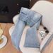 Women’s Clothing Light Blue Hot Diamond Flared Jeans For Women Spring New Elastic Slim All Match Flared Horseshoe Trousers_mkmklike.com